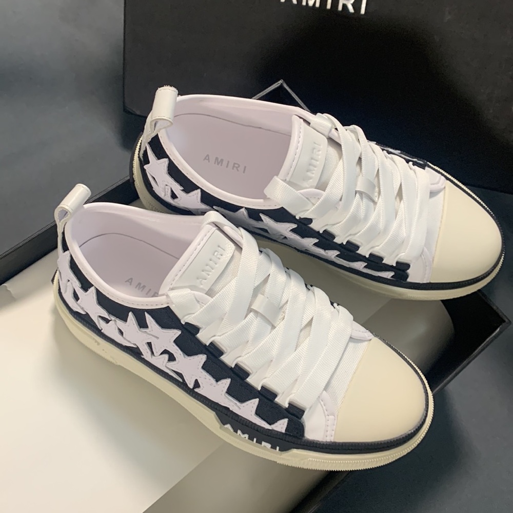 AMIRI Star Patch Leather Sneakers